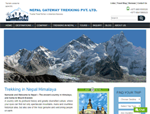 Tablet Screenshot of nepalgatewaytrekking.com